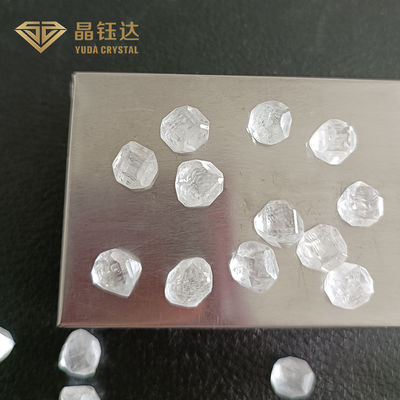Diamante bruto não cortado HPHT de alto grau com transparência transparente