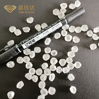 1,0 diamantes ásperos crescidos laboratório HPHT Diamond For Rings branco sem cortes áspero de 1,5 quilates