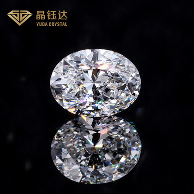 Hpht Branco de forma oval sintético solto diamante de corte oval Igi Gia Certificado